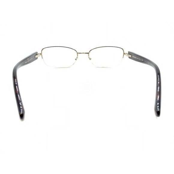Prada VPR 52N AB6-1O1 Gold Brown Half Rim Eyeglasses Frames 53-18 135 Italy - Picture 5 of 12